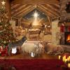 10 Pcs Christmas Nativity Scene Decorations Nativity Stable Manger Scene Backdrop 8 x 6 ft Birth of Jesus Banner Hay Bales Box Manger Animal Cardboard for Holy Family Farm Christian Pageant Photo Prop view 3