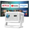 4K Smart Projector with WiFi and Bluetooth, Officially-Licensed App & 2000 ANSI,Auto Focus & Keystone Portable Projector with Stand,Outdoor Home Theater Projector view 1