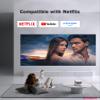 4K Smart Projector with WiFi and Bluetooth, Officially-Licensed App & 2000 ANSI,Auto Focus & Keystone Portable Projector with Stand,Outdoor Home Theater Projector view 2
