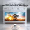 4K Smart Projector with WiFi and Bluetooth, Officially-Licensed App & 2000 ANSI,Auto Focus & Keystone Portable Projector with Stand,Outdoor Home Theater Projector view 3