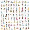100PCS Disney Cartoon Princess Stickers for Water Bottles Laptop Luggage, Cute Stickers for Adults Teens Waterproof Vinyl Decals (H) view 4