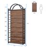 MUVJUG 78.7" Media Storage Tower, 8-Tier CD Rack & DVD Storage Shelf, Multi-Purpose CD Tower Storage Rack Bookshelf with Adjustable Feet for Living Room, Bedroom, Home Entertainment, Rustic Brown view 2