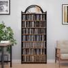 MUVJUG 78.7" Media Storage Tower, 8-Tier CD Rack & DVD Storage Shelf, Multi-Purpose CD Tower Storage Rack Bookshelf with Adjustable Feet for Living Room, Bedroom, Home Entertainment, Rustic Brown view 3
