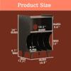 3-Tier Mid-Century Modern Record Player Stand Wood & Acrylic Turntable Storage Table with 4 Vinyl Cubes for Living Room Space Saver(Brown) view 2