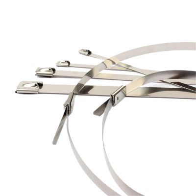 100pcs 4.6mmx400mm 4.6 * 400mm 4.6mmx400mm Self-Locking Stainless Steel Zip Cable Tie Lock Tie Wrap 201 304 316(SS304)