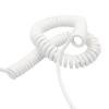 ACFFVBW Coiled Extension Cord, 0.15mm Square Spiral Telescopic Wire 8 Core 26AWG White Spring Cable Stretch 1 Meter to 15 Meters Spring Cable Spiral Extension(Stretch 6 Meter) view 1