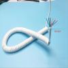 ACFFVBW Coiled Extension Cord, 0.15mm Square Spiral Telescopic Wire 8 Core 26AWG White Spring Cable Stretch 1 Meter to 15 Meters Spring Cable Spiral Extension(Stretch 6 Meter) view 4