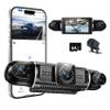 360View 4 Channel Dash Cam, 2K+1080P Front and Rear Inside Left Right, Wireless Dash Camera for Cars, Built-in G-Sensor, IR Night Vision, 24H Parking Mode, 64GB SD Card, Loop Recording, APP Control view 1