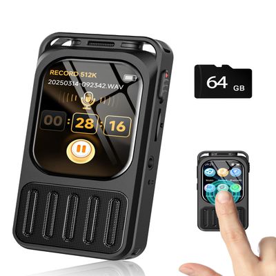 64GB Digital Voice Recorder with 2" Touchscreen & Bluetooth, 3072Kbps HD Dual Mic XIXITPY Audio Recording Device with Playback, Password, A-B Repeat, MP3 for Lectures, Meetings, Interviews