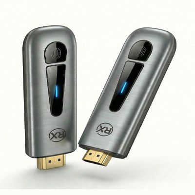 4K Wireless HDMI Transmitter and Receiver, 328FT/100M Long Range Extender Kit, True 4K@30Hz Input/Output, 5G/2.4G Plug Play Adapter Laptop to TV Projector Monitor for Home Cinema Conference