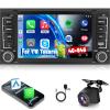 [4+64] Volxcereo Car Radio for VW Touareg 2004-2011 Volkswagen Transporter Multivan T5 2004-2009, 7 inch Android Touchscreen Stereo with Carplay/Android Auto, GPS, WiFi, Bluetooth, SWC, FM/RDS view 1