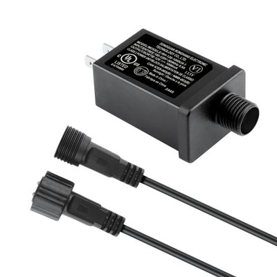 12V 12W 1.0A LED Transformer Replacement Class 2 Power Supply with 6FT Extension Cord Compatible with Christmas String Lights Plug IP44 Waterproof LED Controller Low Voltage
