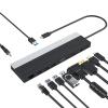 Goshyda 12 in 1 USB C Docking Station Triple Display with 4K HDMI DisplayPort VGA | 100W PD & Gigabit Ethernet | 4 USB & SD TF Card Reader for Laptop etc view 1