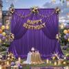 10x10ft Purple Backdrop Curtains Wedding Party Glitter Sequin Curtain Backdrop Fabric Shimmer Drapes Backdrop Bridal Baby Shower Birthday Christmas Photoshoot Background Photography 5x10FT2 Panels view 1