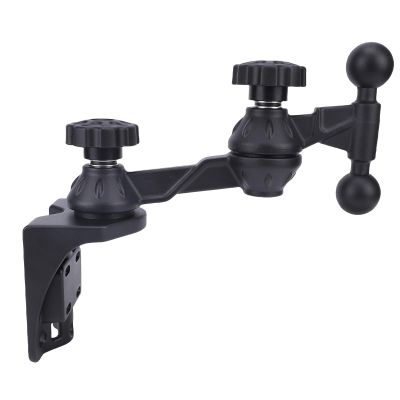 Fabater Fish Finder Mount, Long Arm Marine Electronic Mount, Universal 360 Degree Rotating Dual Ball Head Marine Electronic Holder Bracket for Marine Boat Kayak Pontoon Canoe