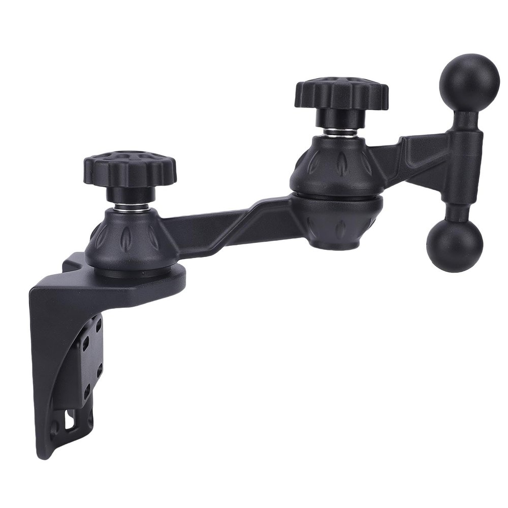Fabater Fish Finder Mount, Long Arm Marine Electronic Mount, Universal 360 Degree Rotating Dual Ball Head Marine Electronic Holder Bracket for Marine Boat Kayak Pontoon Canoe