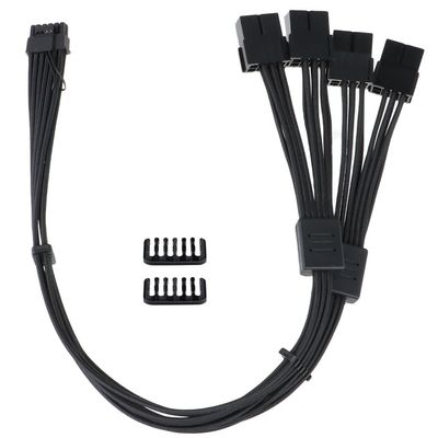 Sleeved 16Pin (12+4) Male To Pcie 5.0 3X8(6+2) Pin Female Power Cable, For Rtx 3090Ti, Rtx 4080, 4090