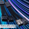 Sleeved 16Pin (12+4) Male To Pcie 5.0 3X8(6+2) Pin Female Power Cable, For Rtx 3090Ti, Rtx 4080, 4090 view 4