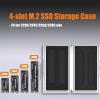 GLOTRENDS 4-Slot M.2 SSD Storage Case for M.2 2280/2260/2242/2230 SSD view 3