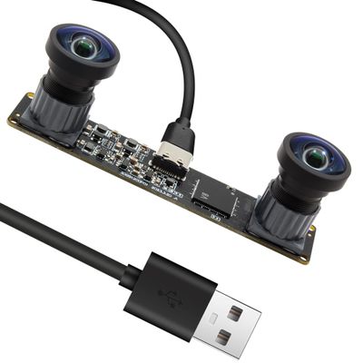 ALPCAM 120fps Stereo Camera, 1200P Global Shutter USB Camera Module with Wide Angle Dual Lens, Synchronization for 3D VR Headset, 3D Printer, Motion Tracking