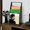 Sleek Freestanding Acrylic Vinyl Record Stand Vertical LP Holder with Front-Facing Access Media Stand for Living Room Long-Lasting(Clear) view 4