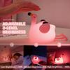 AINEEU Flamingo Night Light for Kids, Rechargeable Silicone Kids Night Light with Timer, 3-Level Dimmable Nursery Lamp, Cute Pink Bedside Light for Baby Girls Room Decor Gift view 3