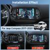 [2+64G] NHOPPEW Car Radio for Jeep Compass 2017-2020 with Wireless Carplay and Android Auto - 10.1 Inch Touch Screen Android Car Stereo - DSP/GPS/WiFi/SWC/Bluetooth + AHD Backup Camera view 2