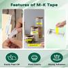 Cruxer 50 Pack Replacement for P Touch M Tape M-K631 MK631 M631 M-K631s Black on Yellow 12mm 0.47 1/2 for Ptouch PT-M95 PT-80 PT-90 PT-70 PT-65 PT-85 PT-45 PT-70BM Label Maker Refills view 4