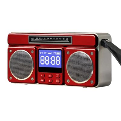 Usb/Tf Playback Compact Fm Radio, Rechargeable Mini Audio Player With Wireless Streaming, Hifi Bass Sound For Travel, Office, Patio Or Shower