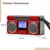 Usb/Tf Playback Compact Fm Radio, Rechargeable Mini Audio Player With Wireless Streaming, Hifi Bass Sound For Travel, Office, Patio Or Shower view 4