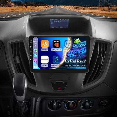 [4G+64G] Volxcereo Car Radio for Ford Transit 150 250 350 2015 2016 2017 2018 2019, 9 inch Android Touchscreen Stereo with Carplay/Android Auto, GPS, WiFi, Bluetooth, SWC, FM/RDS