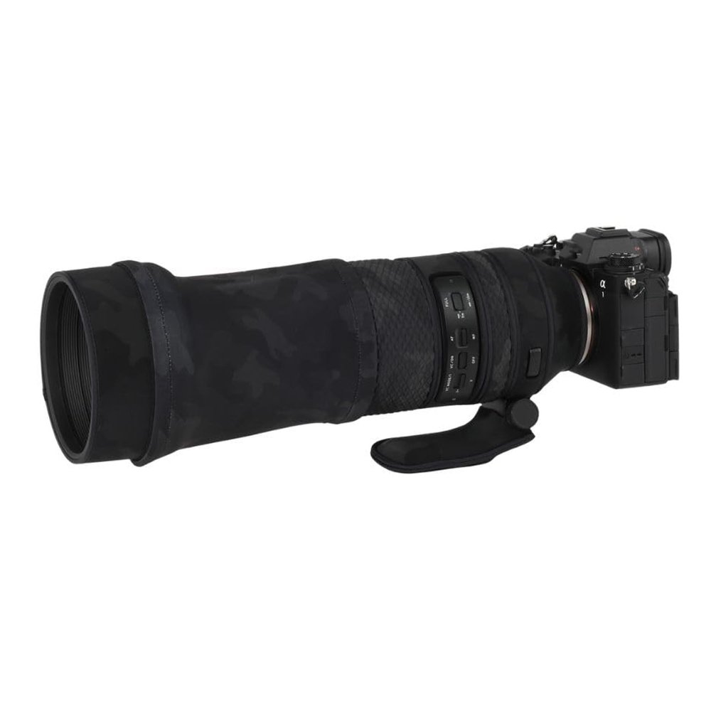 ZZQ&CCF Waterproof Camo Lens Cover for Tamron A057 150-500mm F/5-6.7 Di III VC VXD Lens Camouflage Lens Rainproof Protective Cover #Camo Black Z Mount