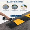 2 Pack Rubber Speed Bump, 6Ft/72 Heavy Duty 22000 Lbs Load Capacity Traffic Rubber Speed Humps, 2 Channel Cable Protector Ramp for Asphalt Concrete Gravel Driveway Road view 2