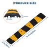 2 Pack Rubber Speed Bump, 6Ft/72 Heavy Duty 22000 Lbs Load Capacity Traffic Rubber Speed Humps, 2 Channel Cable Protector Ramp for Asphalt Concrete Gravel Driveway Road view 3