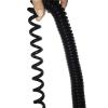 ACFFVBW Coiled Extension Cord, 20AWG 6 Core Telescopic Power Cord Black Copper Spring Wire Spiral Sheathed Extensible Cable Spiral Extension(Stretch 2.5 Meter) view 1