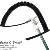 ACFFVBW Coiled Extension Cord, 20AWG 6 Core Telescopic Power Cord Black Copper Spring Wire Spiral Sheathed Extensible Cable Spiral Extension(Stretch 2.5 Meter) view 4
