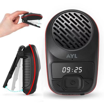 AYL Wearable Portable Bluetooth Speakers, Wireless Portable Speaker with Clip, Waterproof Clip-On (Non-Magnetic), Built-in Mic for Hands-Free Music/Calls for Work & Outdoors, 10-Hour Playtime
