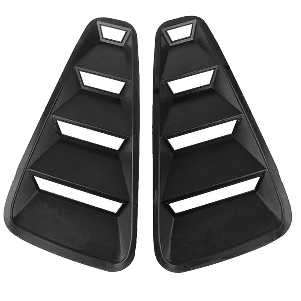 Car Rear Side Window Louvers Splitter Trim Rear Triangle Louver Window Sunshade Side Window Compatible for Mustang 2005-2014