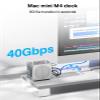 ACASIS 40Gbps Mac mini M4 Dock Ultra-Fast Transmission, Mac mini M4 Hub with Signle ssd Enclosure Support Up to 8TB 2*DP+3*USB-A+SD/TF for Video Editor, Photographer, Professional Users view 3