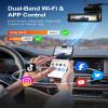 4K Dash Cam Front Rear, Dual Dash Camera for Cars Built in 5GHz/2.4GHz WiFi GPS Dashcam with G-Sensor 24H Parking Monitor Loop Recording WDR Night Vision 170 View Angle APP Control Free 64GB SD Card view 4
