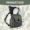 Binocular Harness Breathable Adjustable Hunting Chest Pack with Multi-Pocket Waterproof Hunting Pack for Men and Women, Army Green Chest for Rig Bino Harness view 3