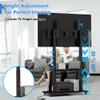 Duiliuu Mobile TV Cart with Power Outlet Rolling TV Stand for 42 to 100 inch Television Heavy Duty Portable TV Stand on Wheels, Height Adjustment, Holds Up to 180 LBS, Vesa 200200-900600mm view 3