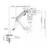 ZCERA Single Arm TV LCD Monitor Desk Mount Bracket view 2
