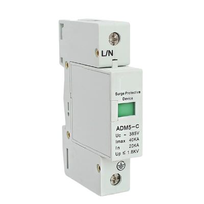 1P 40KA 110V 220V 380V AC Din Rail SPD Anti-Lightning Voltage Surge Protector Device