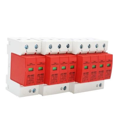 1Pcs AC SPD Surge Protector 2P 3P 4P Low Voltage Distribution Household Arrester Lightning Protection Device Switch Module(2P AC,30-60KA(275V))