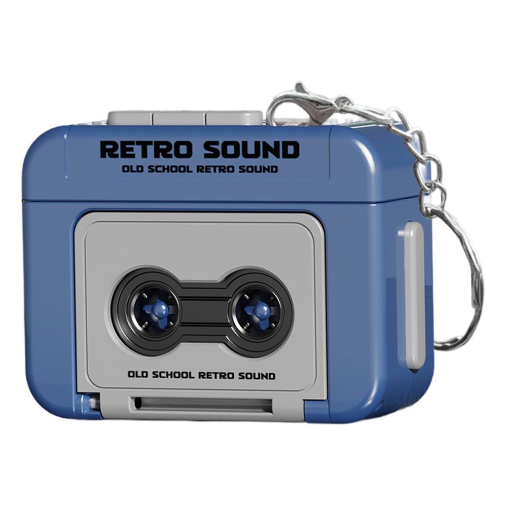 Mini Tape Recorder Keychain, Plastic Recordable Retro Mini Cassette Tape Player Keychain with Music, Microcassette Player for Backpacks, Handbags, Gifts, Microcassette