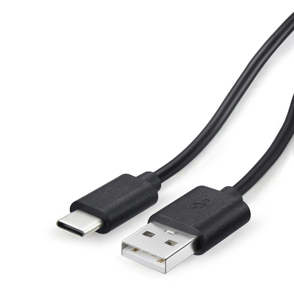Smays USB-C Charging Cable for Moto G22 and G31 - Type-C, Black, 3ft