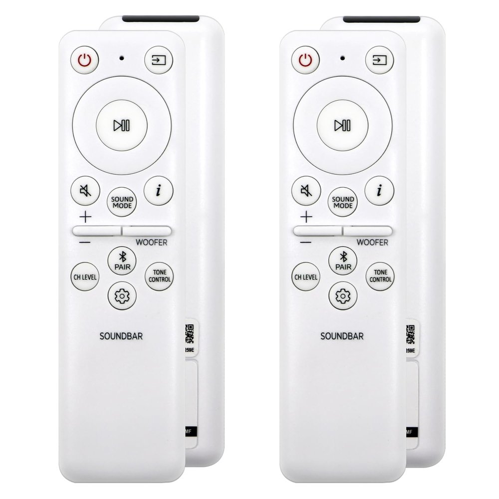 2 Pack AH81-15184A TM2260S Remote Control Compatible with Samsung Soundbar HW-S800B HW-S800D HW-S801D HW-S801B HW-S80CB HW-S810B etc Series Sound-Bar Speaker System - White