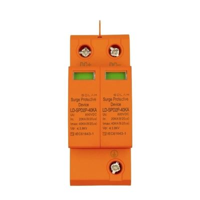 10Piece/lot 2P DC 500V/1000V 20~40KA Din Rail Surge Protective Device House Solar PV System Arrester Surge Protector(1000V)
