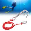 Shurzmotic Drift Hook Diving Double Dual Hook, Stainless Steel Drift Hook with 7 Strand Cord, 316 Stainless Steel Dive Accessories for Cave Dive, Strong Currents and Underwater Photography (Red) view 4